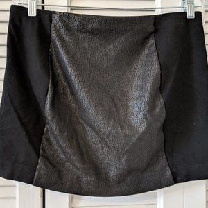 Black Patent Leather Mini Skirt